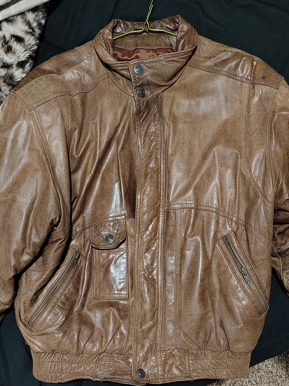 Vintage Men's Brown Leather Adventure bound Original Outerwear